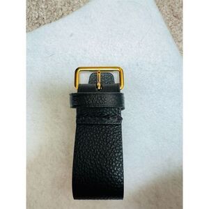 Louis Vuitton Black Leather Bag Handle Strap Unisex Luxury Accessory authentic